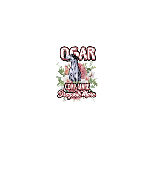 Ogar - picioare lungi dragoste multă model alb pe tricou