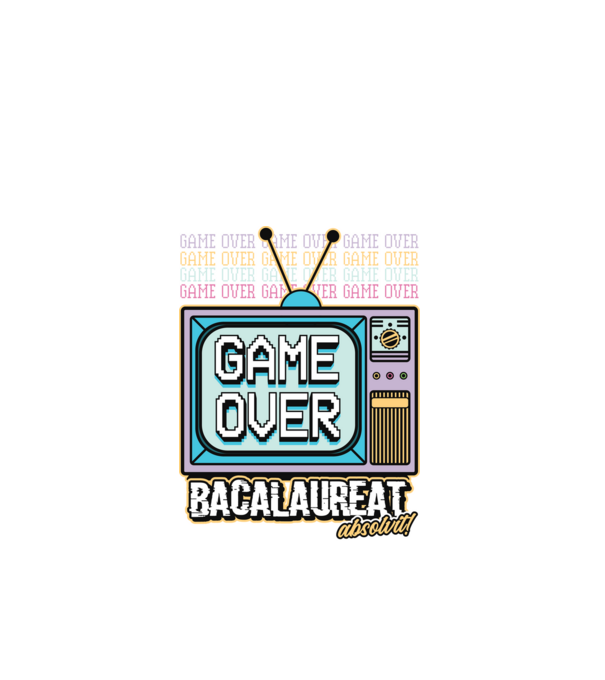 Absolvire retro bacalaureat model negru pe tricou