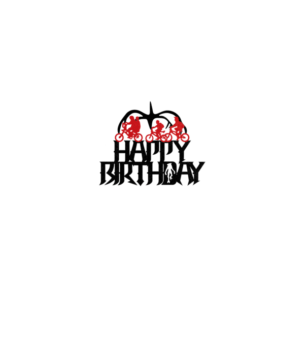 happy birthday stranger things model alb pe tricou