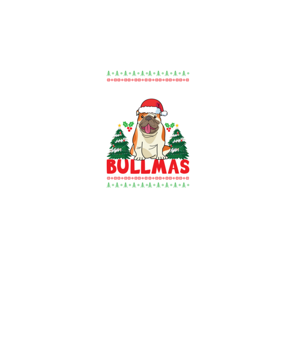 Merry bullmas ugly sweater model negru pe tricou