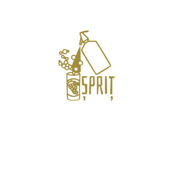 Șpriț model negru pe tricou