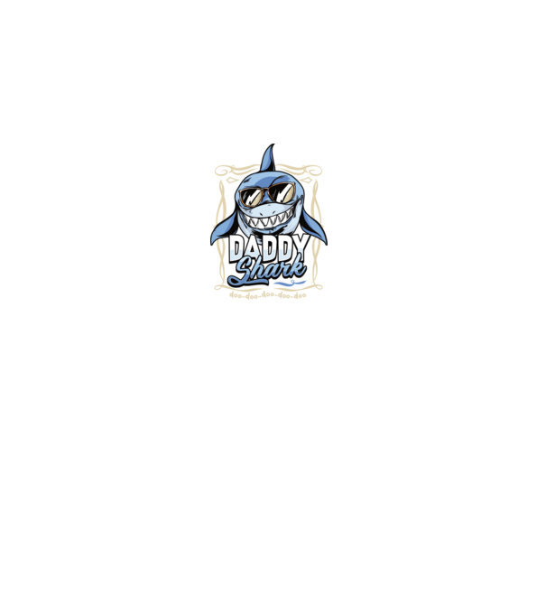 Daddy Shark model gri pe tricou