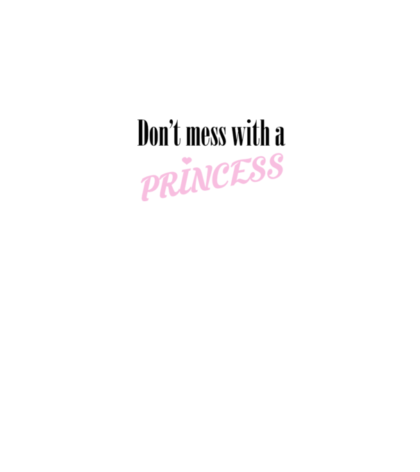 Princess model alb pe tricou