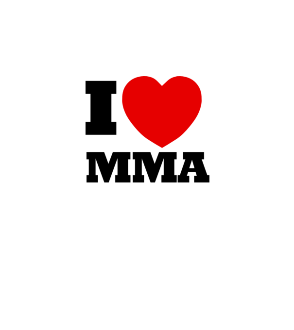 MMA LOVE model alb pe tricou