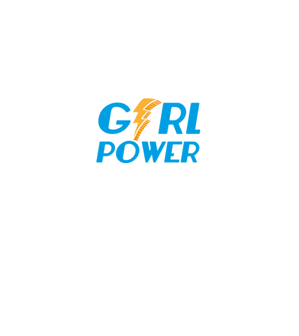 GirlPower model negru pe tricou
