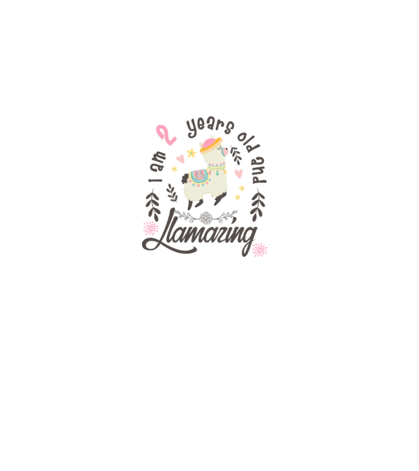 Birthday Llamazing 2 years old model alb pe tricou