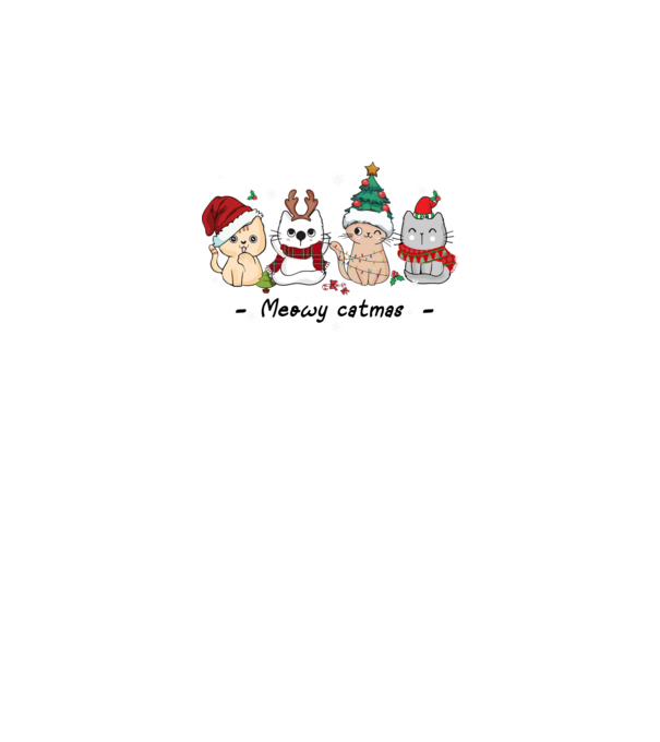 Meowy catmas 2 model gri pe tricou
