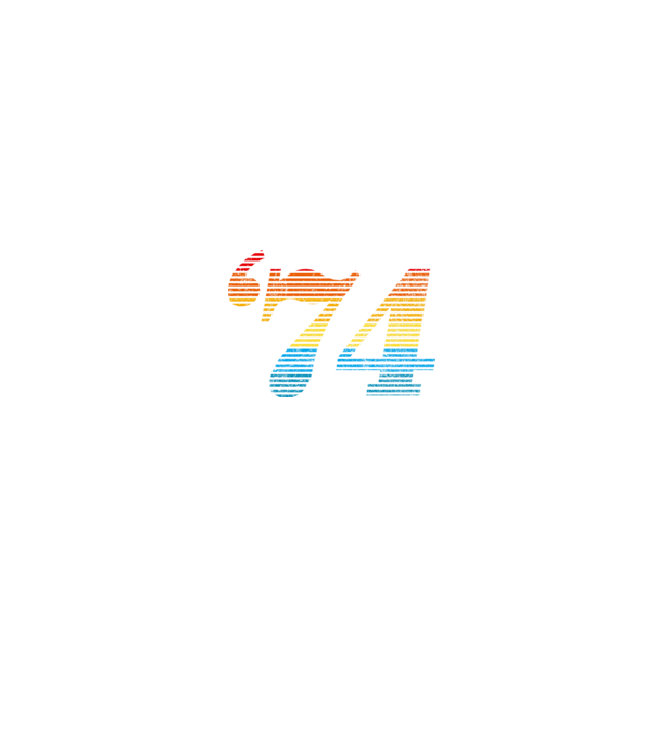 Retro Birthday 1974 model alb pe tricou