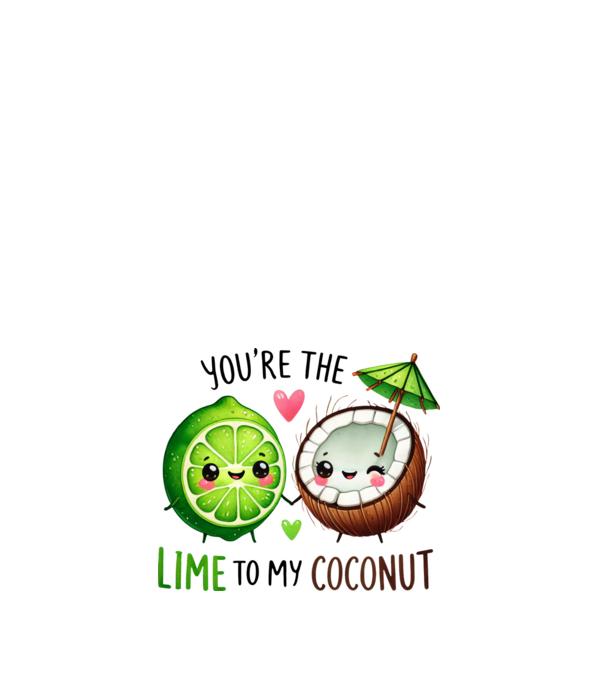 Lime to my Coconut model alb pe tricou