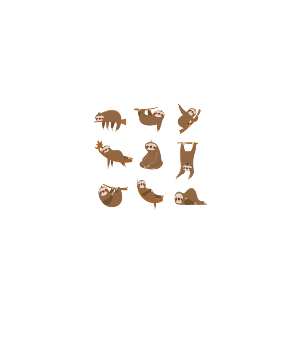 Sloth yoga model negru pe tricou