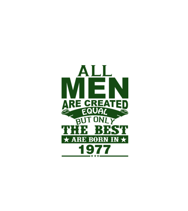 All men are created - 1977 model roșu pe tricou