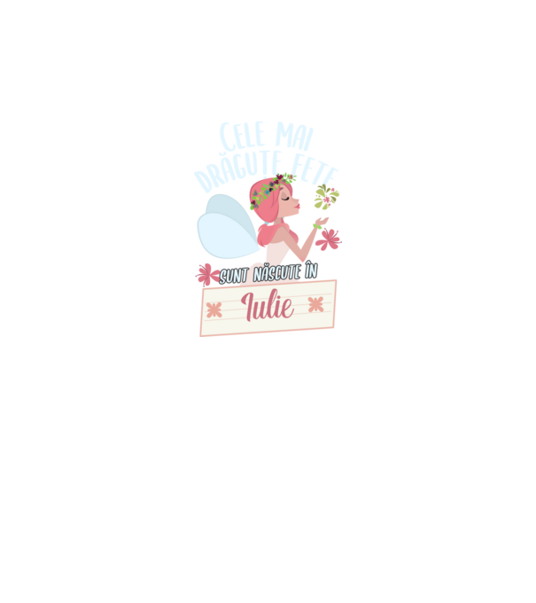 Cele mai drăguțe fete sunt născute în iulie. model negru pe tricou
