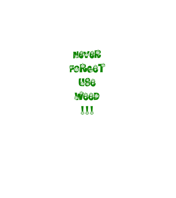 Weed model alb pe tricou
