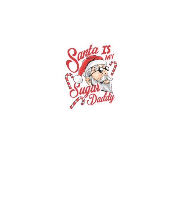 Santa is my sugar daddy model negru pe tricou