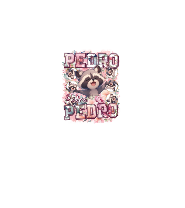 Girly Pedro model alb pe tricou