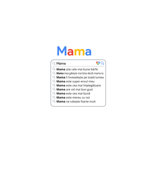 căutare Google Mama model negru pe tricou