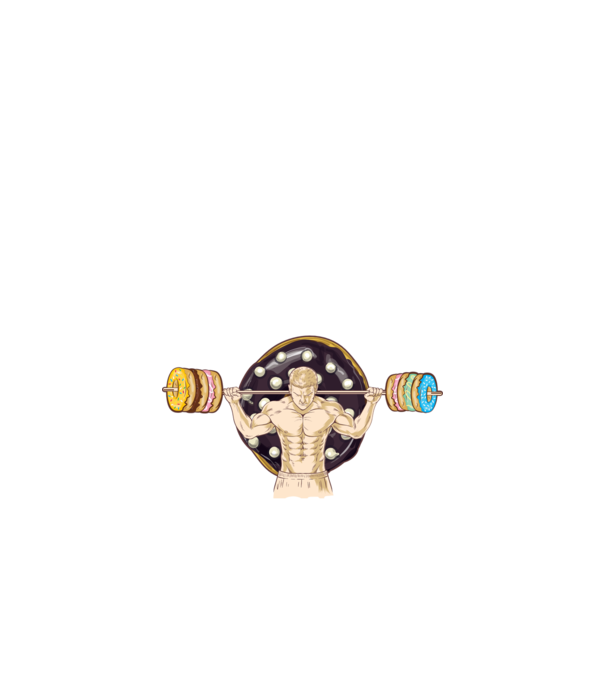 Powered by donuts model negru pe tricou