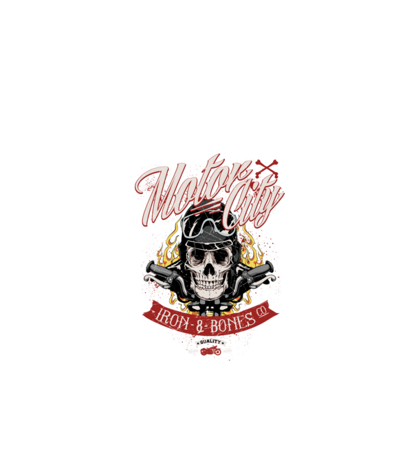 Motor City model negru pe tricou