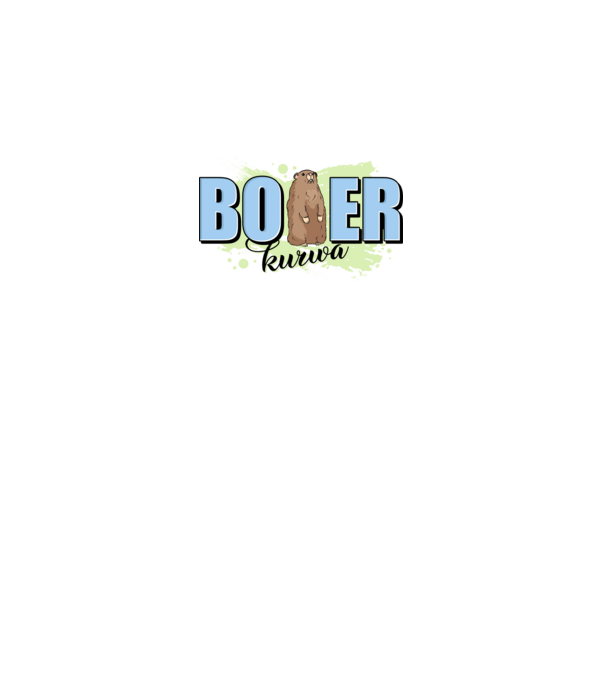 Bober Kurwa model alb pe tricou