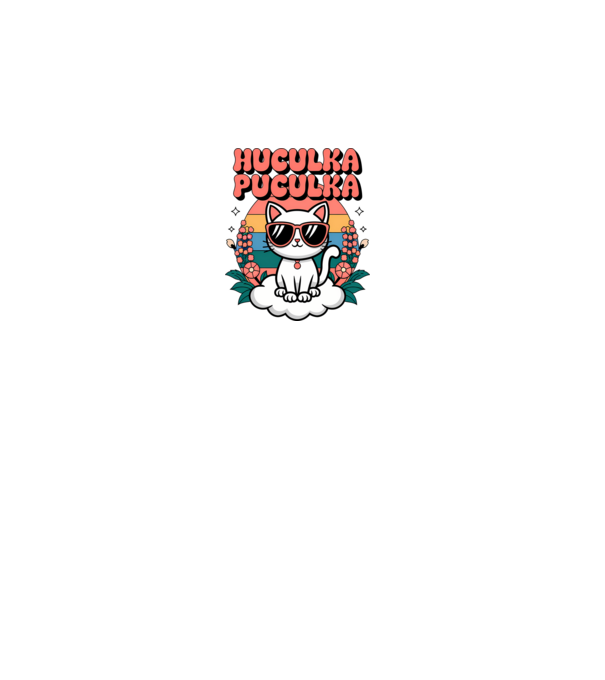 Huculka Puculka pisică 1 model gri pe tricou