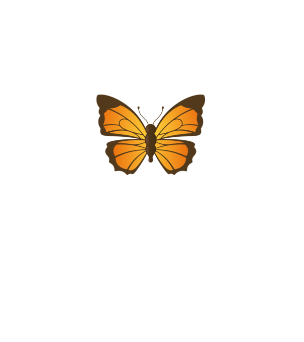 Butterfly model alb pe tricou