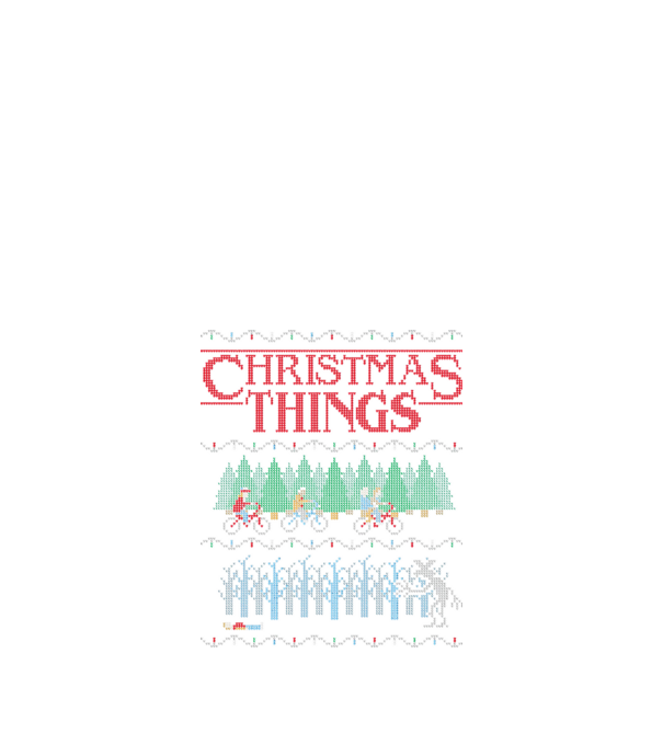 christmas things ugly sweater model negru pe tricou