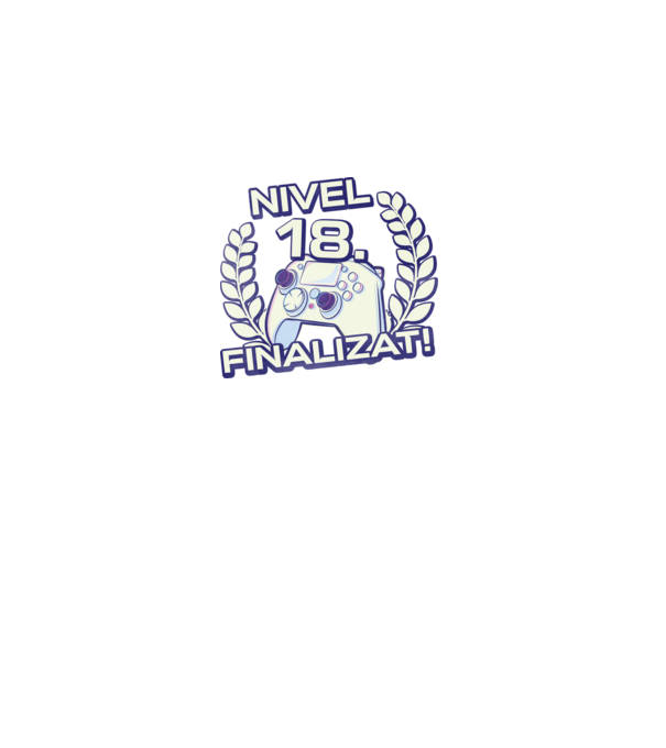 Nivel 18 finalizat! model negru pe tricou