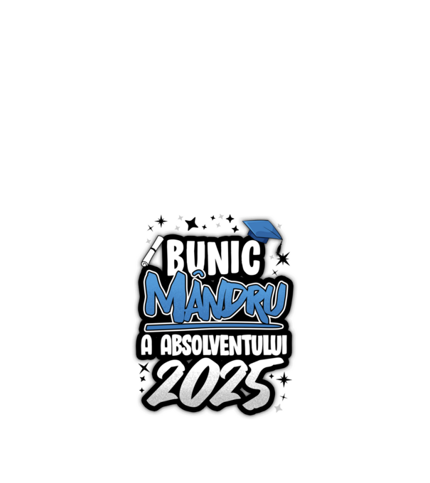 Bunic MÂNDRU a absolventului model alb pe tricou