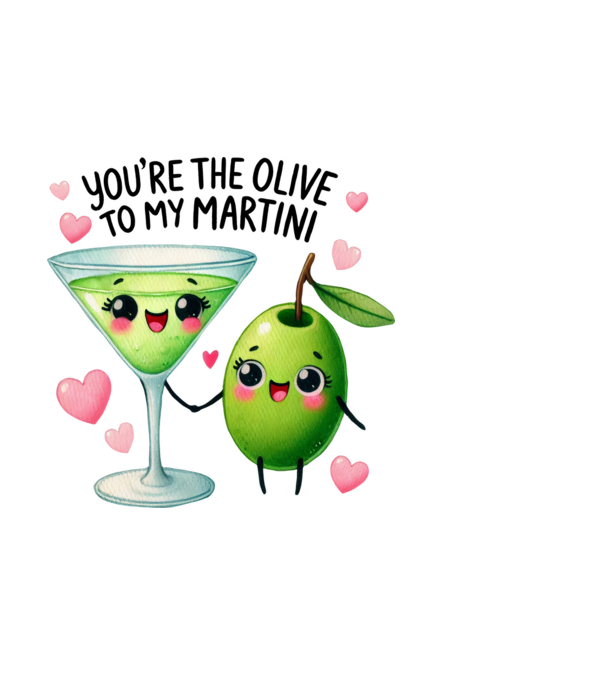 Olive to my Martini model albastru deschis pe tricou