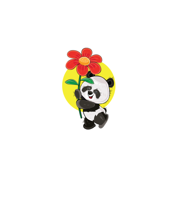 Dragoste panda model negru pe tricou