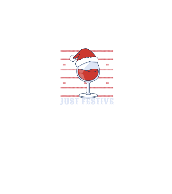 Not drunk just festive ugly sweater model negru pe tricou
