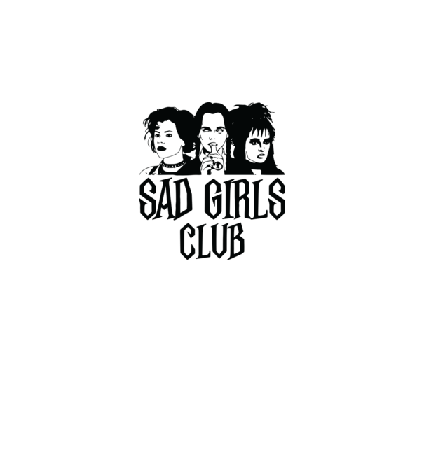 Sad Girls Club model alb pe tricou