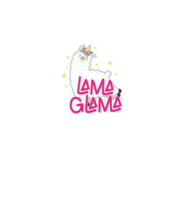 Lama glama model negru pe tricou
