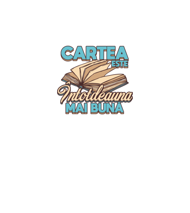 Cartea este ÎNTOTDEAUNA mai bună D7556260-01 model negru pe tricou