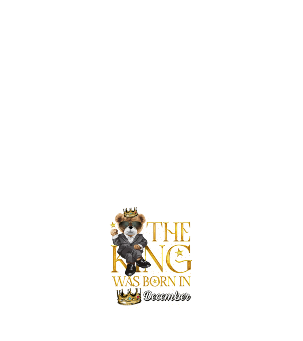 The king was born int DECEMBER model albastru închis pe tricou