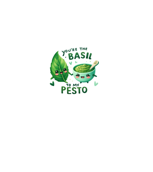 Basil to my Pesto model alb pe tricou