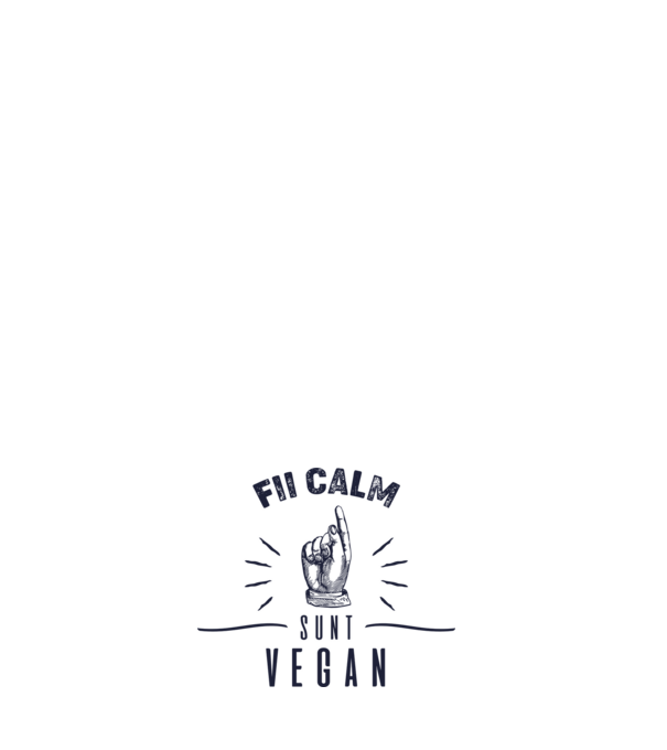 fii calm, sunt VEGAN model negru pe tricou