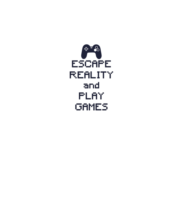 Escape reality model alb pe tricou