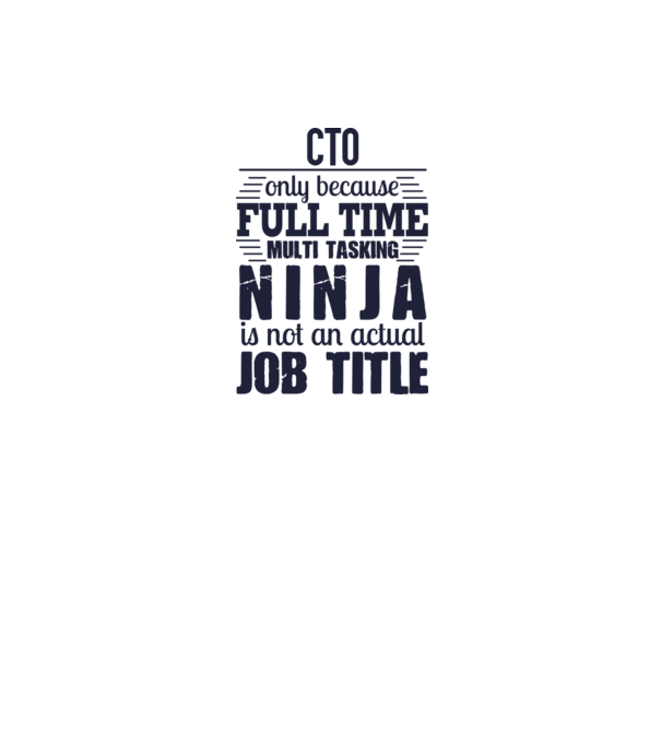 CTO-full time ninja model alb pe tricou
