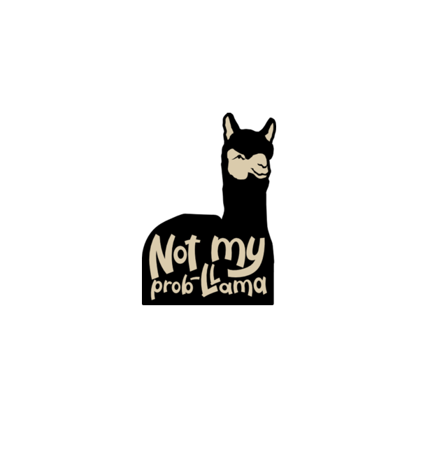 Not my problama model alb pe tricou