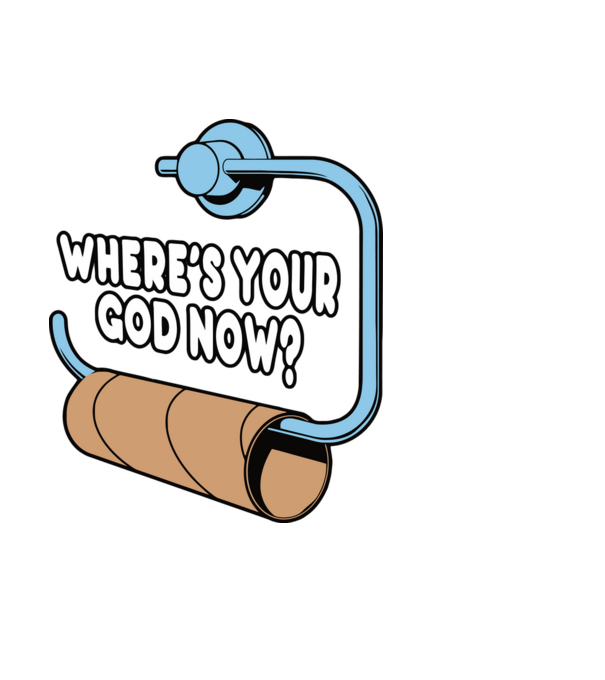 Where's your god now model negru pe tricou