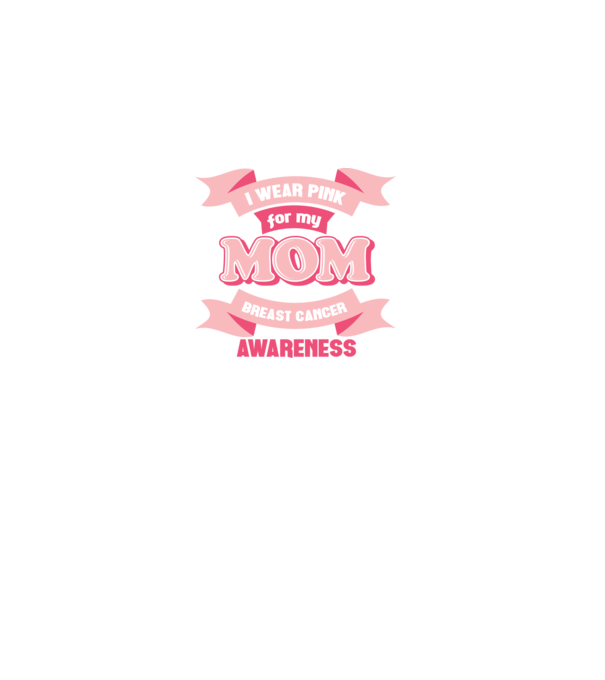 I wear pink for my mom model negru pe tricou