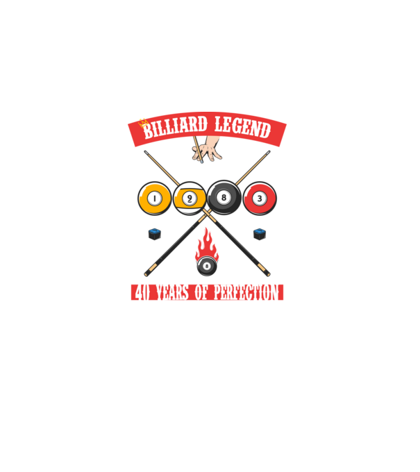 Billiard legend born in 1983 model negru pe tricou