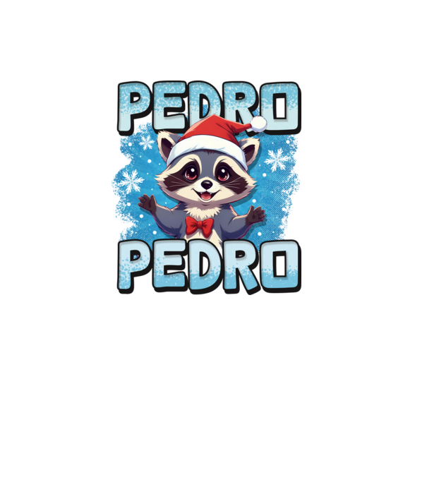 Pedro pedro retro xmas model negru pe tricou
