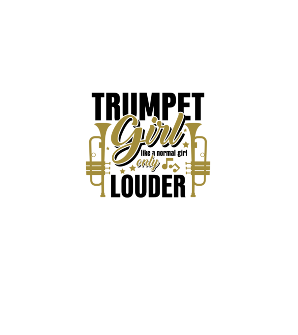 Trumpet girl model alb pe tricou