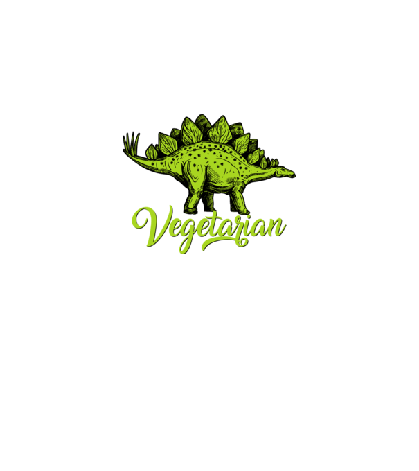 Vegetarian model alb pe tricou