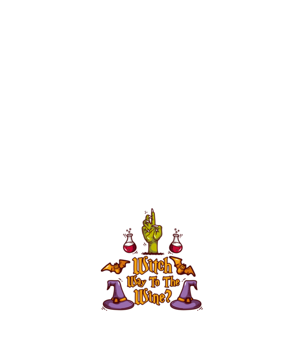 Witch way to the wine model negru pe tricou