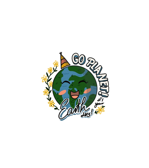 Go planet model alb pe tricou
