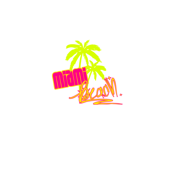 Miami beach model negru pe tricou