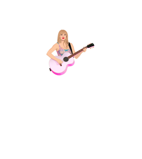 Taylor Swift pink model alb pe tricou